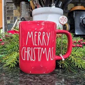 Rae Dunn Christmas 2023 Merry Christmas Mug With Stirrer NWT Classic Christmas